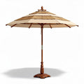 Sonnenschirm aus Holz und Polyester mit einem Durchmesser von 250 cm