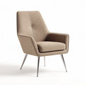 Sessel aus beige farbigem stoff mit metallbeinen 60 x 70 x 90cm